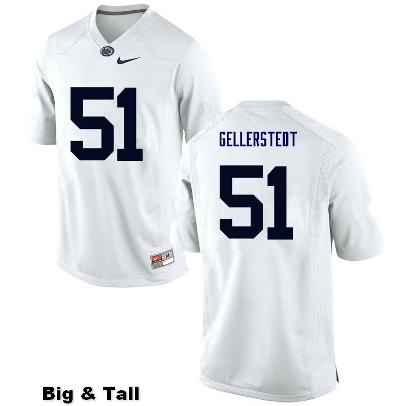 NCAA Nike Men's Penn State Nittany Lions Alex Gellerstedt #51 College Football Authentic Big & Tall White Stitched Jersey VFP4398FW